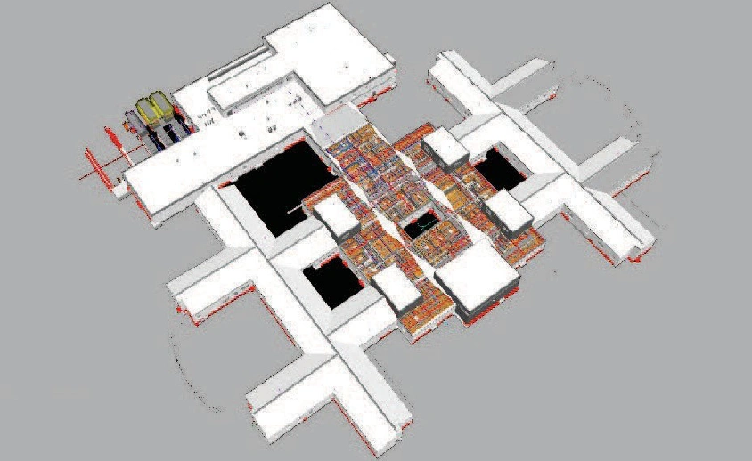 isometric 3D architectural of Caro Center Michigan