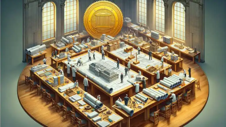 Building permit application sets illustration