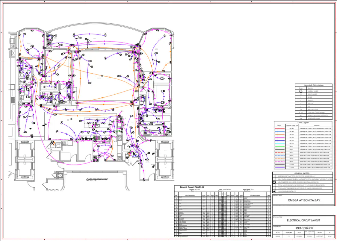 Omega at Bonita Bay | MEP BIM Projects | Electrical BIM Services in USA | MEP Services in USA | Electrical 3D Modeling, Electrical BOQ and 2D Drawings