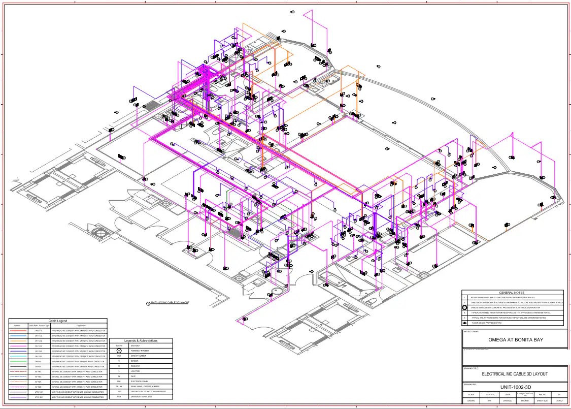 Omega at Bonita Bay | MEP BIM Projects | Electrical BIM Services in USA | MEP Services in USA | Electrical 3D Modeling, Electrical BOQ and 2D Drawings