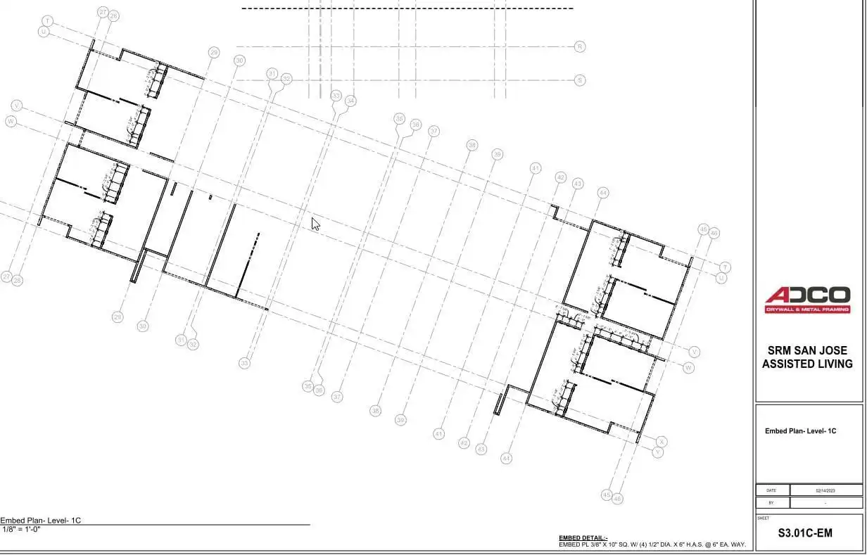SRM San Jose Assisted Living: 3D BIM Project with Shop Drawings image 2