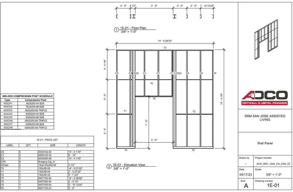 SRM San Jose Assisted Living: 3D BIM Project with Shop Drawings image 5