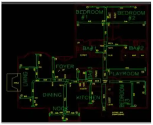 HVAC drawing for duct layout