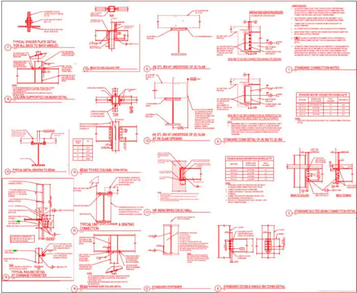 Structural drawing for construction projects
