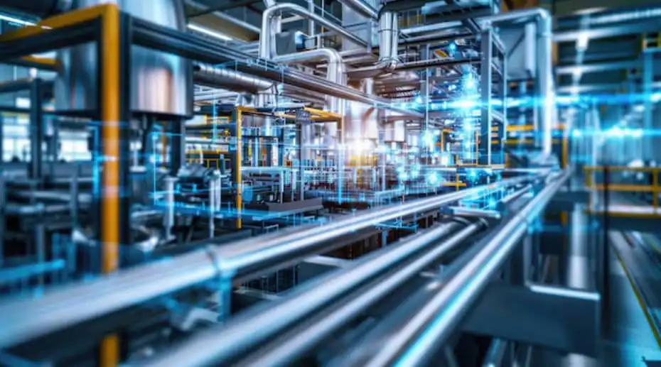 Illustration of BIM model for process piping system for power plants