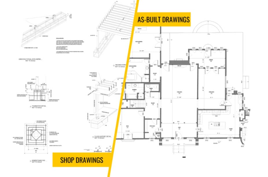 Different between as-built drawings and shop drawings