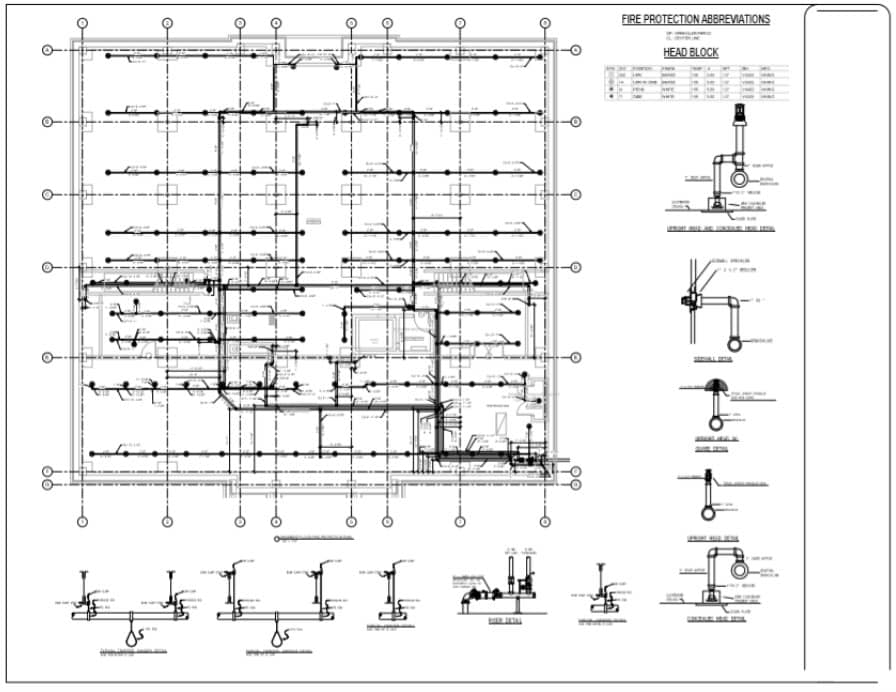 Shop drawing for a construction project