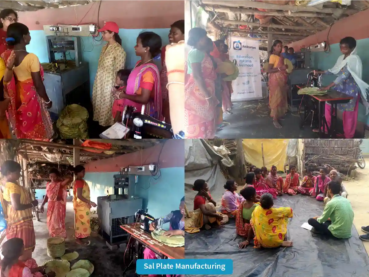 Sal-leaf plate manufacturing