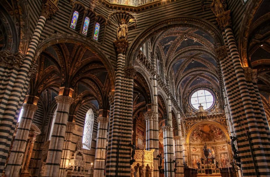 Intricate church interiors