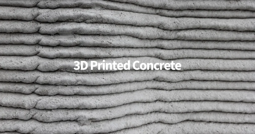 3D Printed Concrete