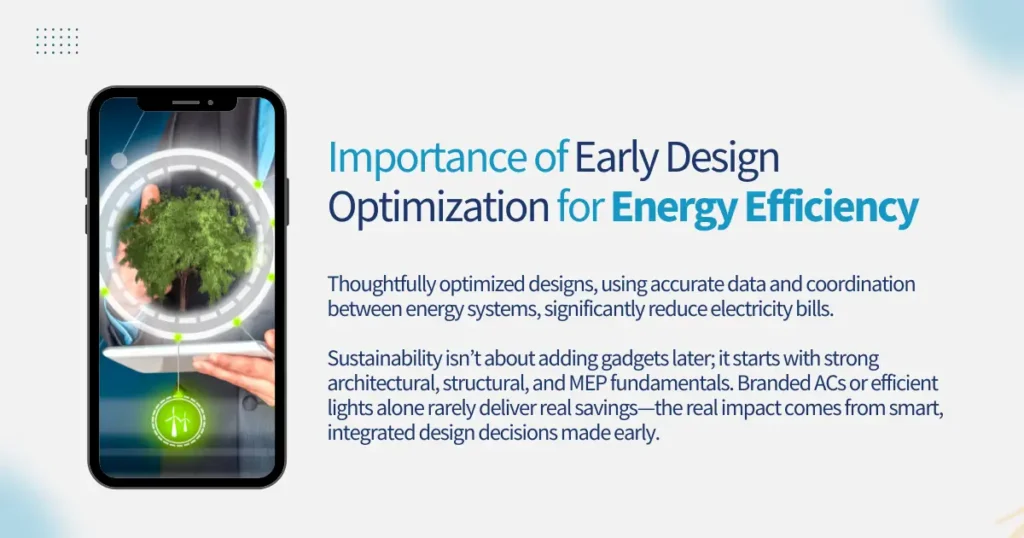 Importance of Early Design Optimization for Energy Efficiency