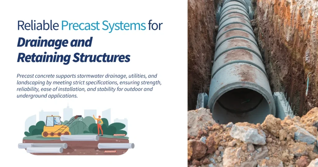 Reliable Precast Systems for Drainage and Retaining Structures