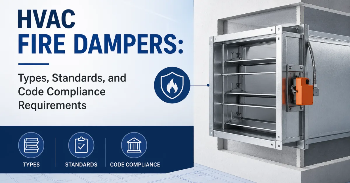HVAC fire dampers- types, standards, and code compliance requirements