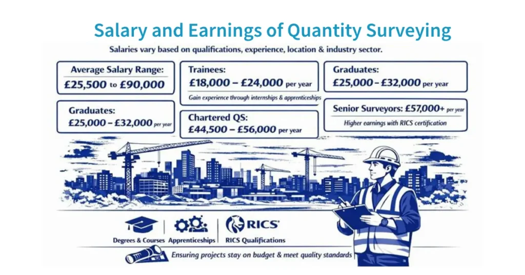 Salary and Earnings of Quantity Surveying