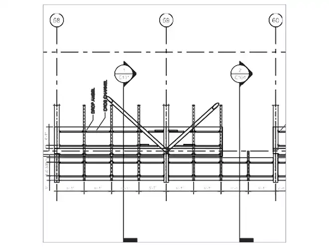 Channel layout of a soccer stadium