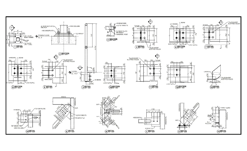Connection Detail Drawings