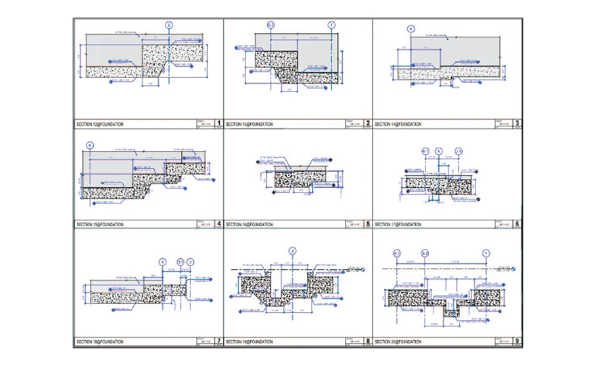 Foundation Section Drawing