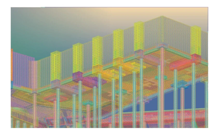 The Tekla Reinforcement Model Coordinated with the Revit Concrete Modele
