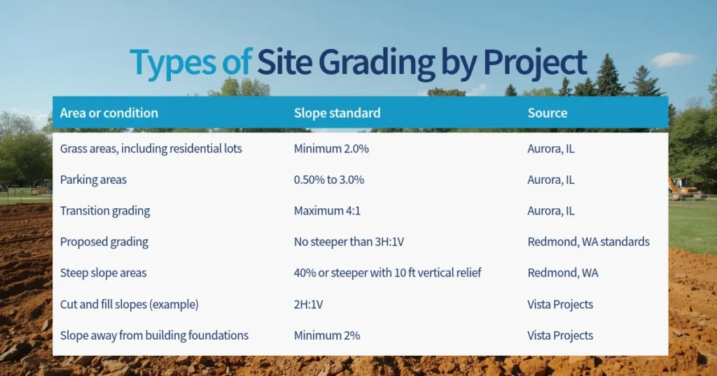 Types of Site Grading by Project