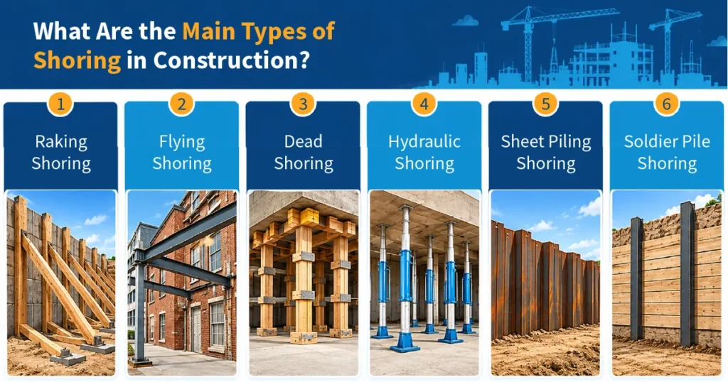 What Are the Main Types of Shoring in Construction